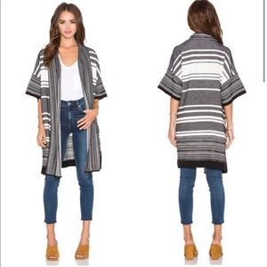 Vince • Multi Stripe Long Cardigan • Large